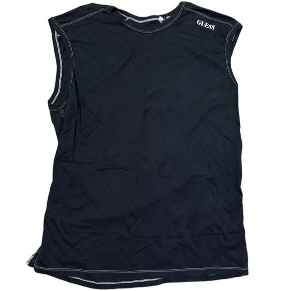 Vintage Guess 1981 Tank Top Men's 2XL Black Jersey Sleeveless Gym Shirt Pullover - Picture 1 of 8